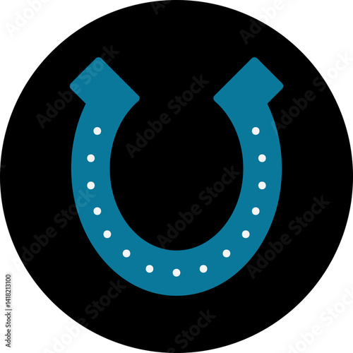 Horse Shoe single vector icon illustration