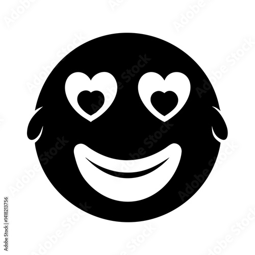 heartwarming smile icon, heartwarming smile silhouette vector illustration-simple silhouette illustration of heartwarming smile, perfect for heartwarming smile logos and icons