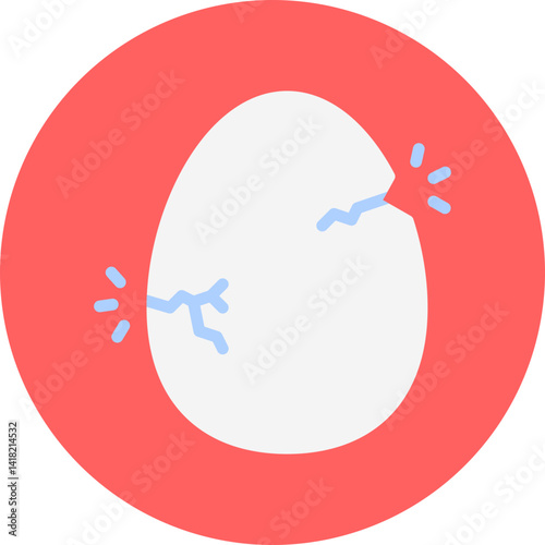 Hatched Egg single vector icon illustration