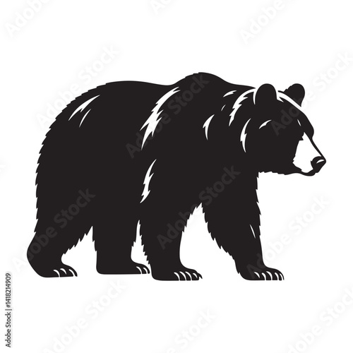 Shadows of the Wilderness: A Bold Collection of American Black Bear Vector Silhouettes Showcasing Strength, Solitude, and the Majestic Spirit of North America’s Forest Guardian