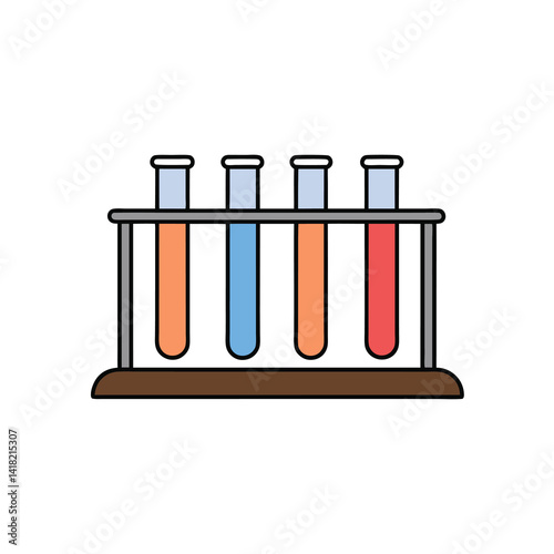 laboratory test tubes with chemicals