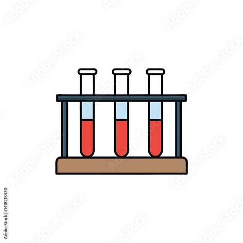 3d rendered illustration of a test tube with red liquid