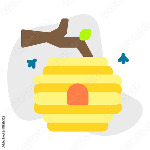 Hive single vector icon illustration