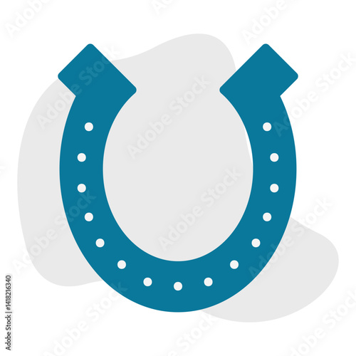 Horse Shoe single vector icon illustration