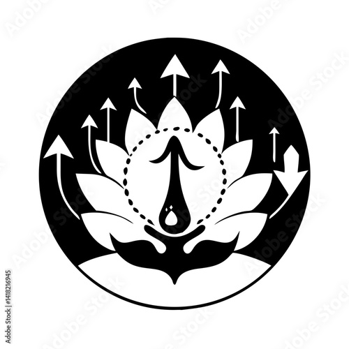 kundalini rising icon, kundalini rising silhouette vector illustration-simple silhouette illustration of kundalini rising, perfect for kundalini rising logos and icons