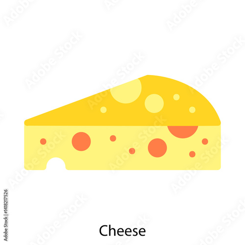 Cheese single vector icon illustration