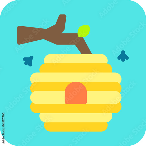 Hive single vector icon illustration