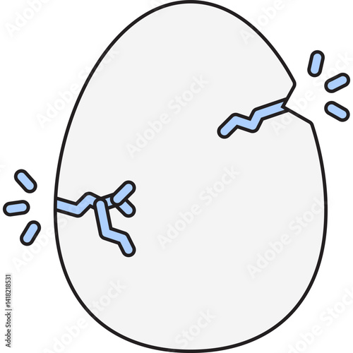 Hatched Egg single vector icon illustration