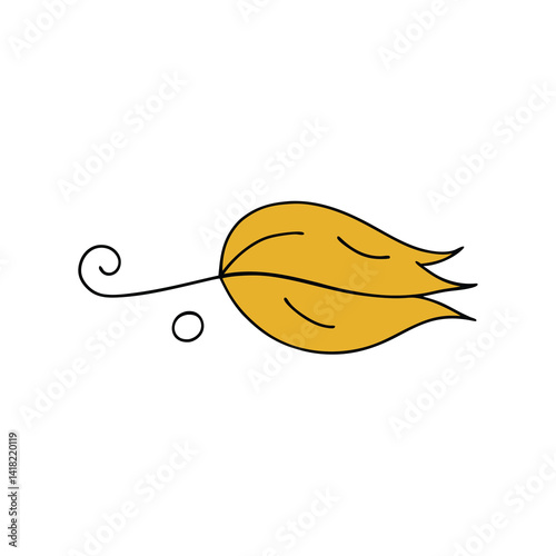 vector illustration of an autumn leaf