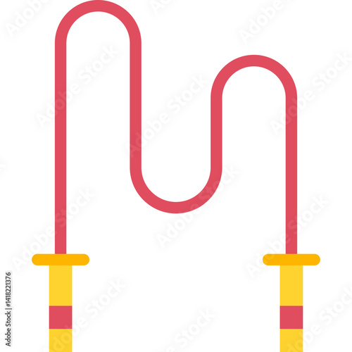 Jumping Rope single icon vector illustration