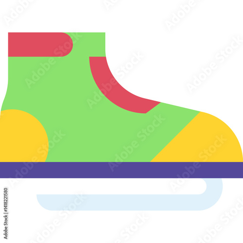 Skate single icon vector illustration