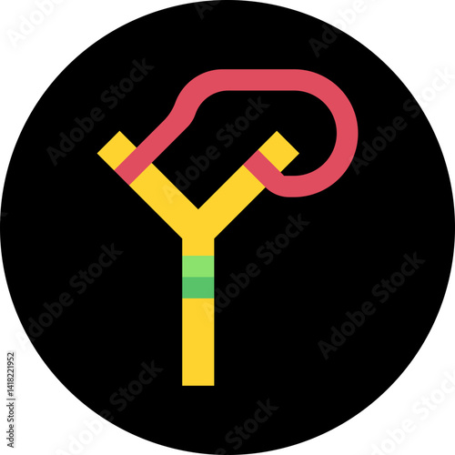 Slingshot single icon vector illustration
