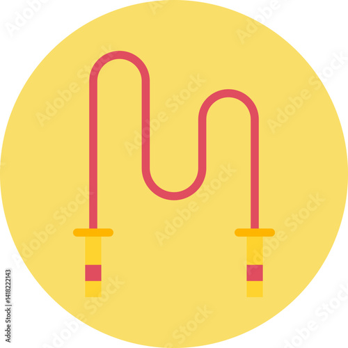 Jumping Rope single icon vector illustration