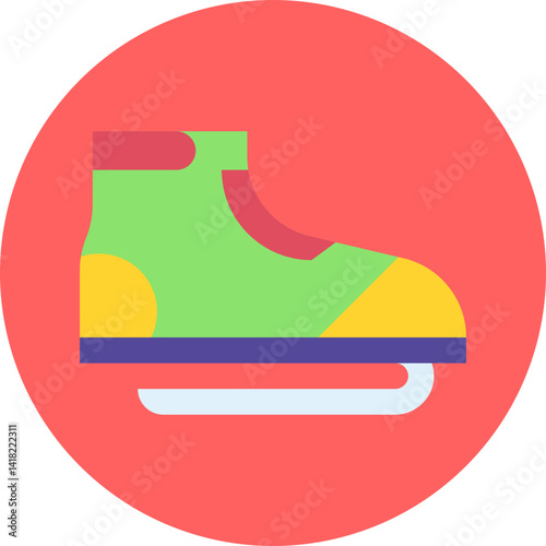 Skate single icon vector illustration