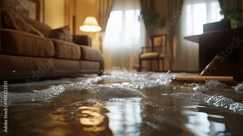 Flooded Living Room Water Damage Emergency Repair