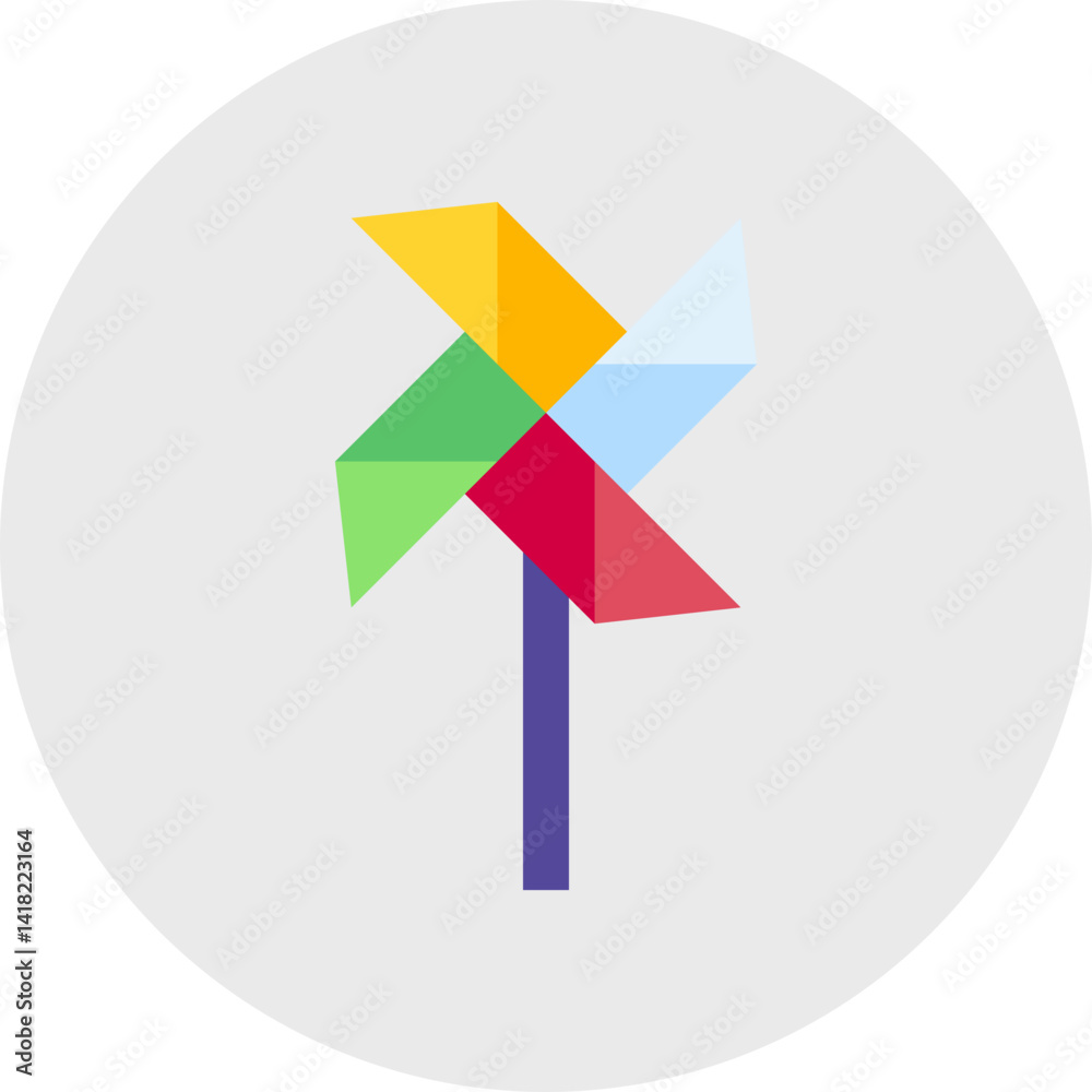 Pinwheel single icon vector illustration Pinwheel single icon vector illustration