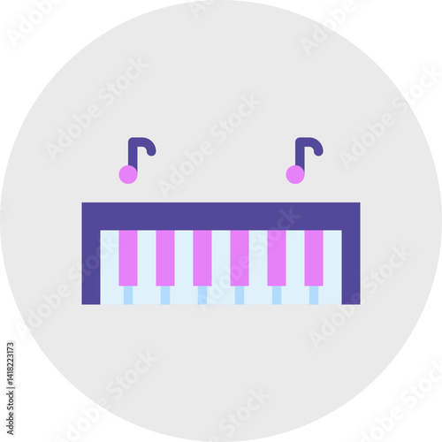 Piano single icon vector illustration