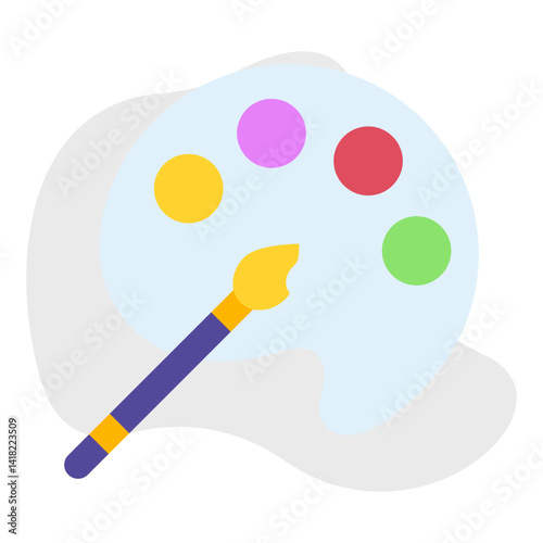 Paint Palette single icon vector illustration