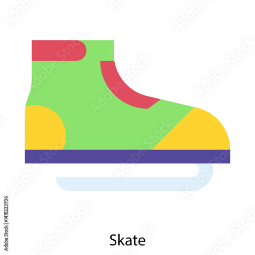 Skate single icon vector illustration