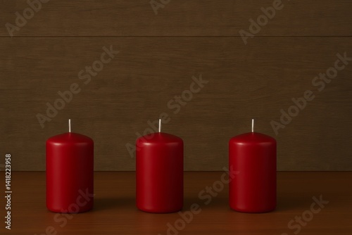 Obraz na płótnie candles on a red background w salonie