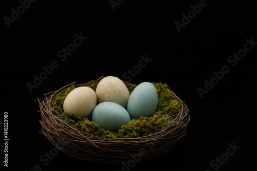 Obraz na płótnie eggs in a nest w salonie