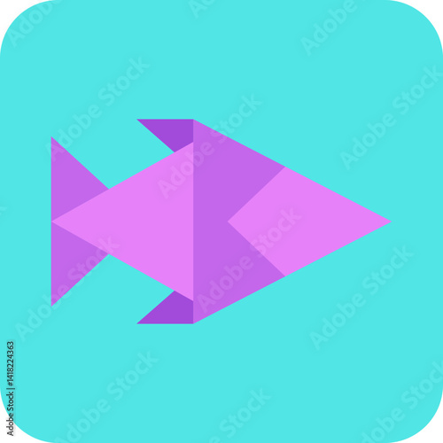 Origami single icon vector illustration