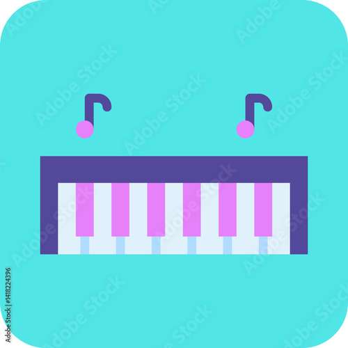 Piano single icon vector illustration