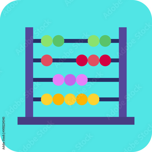 Abacus single icon vector illustration