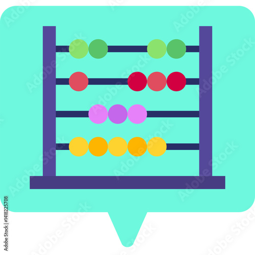 Abacus single icon vector illustration
