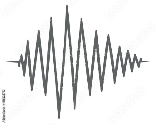 Sound Waveform Illustration: Audio Signal, Music, Frequency, and Voice Representation.