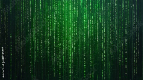 Digital cyber background data stream virtual space ai code visualization abstract environment futuristic viewpoint