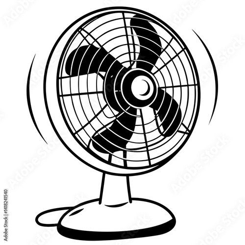 fan isolated on white background