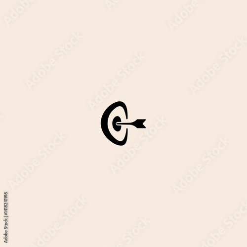 Target aim icon flat vector design.