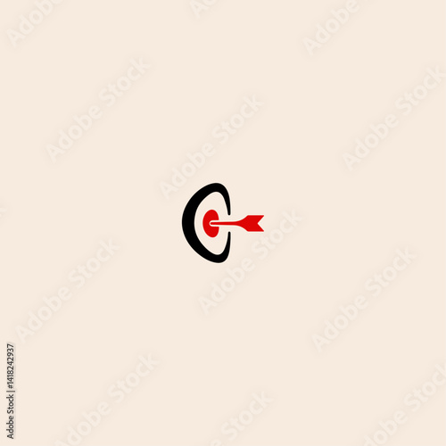 Target aim icon flat vector design. 
