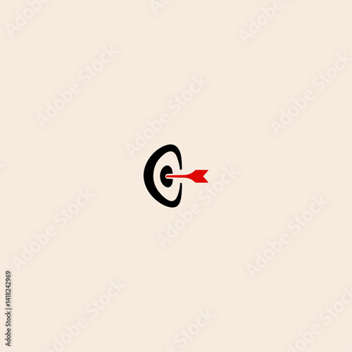 Target aim icon flat vector design. 