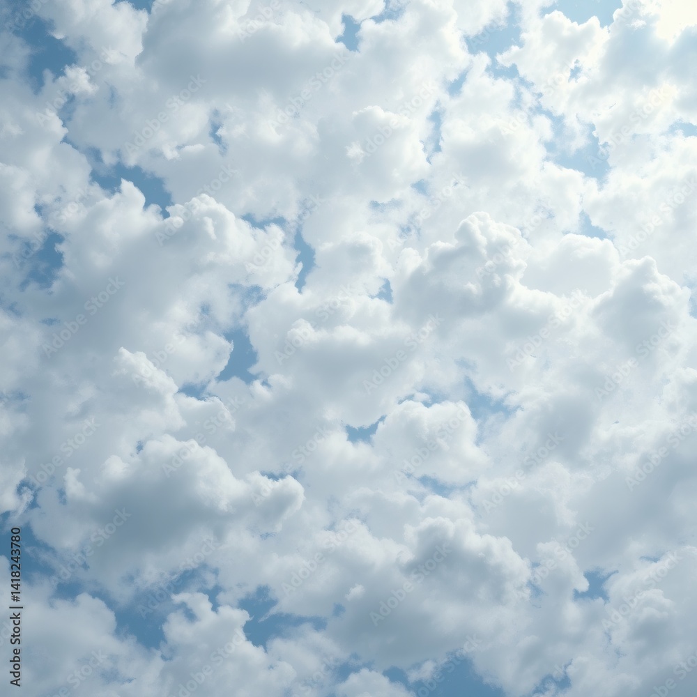 Obraz premium Clouds Drifting in a Blue Sky Daytime Cloudscape