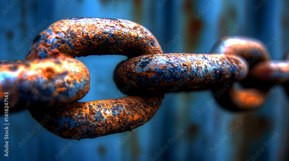 Rusty Chain Link Close Up Rusty Chain Link Close Up