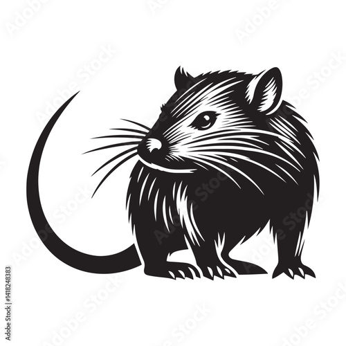 Scurry of the Outback: A Unique Collection of Bandicoot Vector Silhouettes Celebrating the Quirky Charm, Swift Movements, and Distinctive Shape of This Elusive Marsupial Species