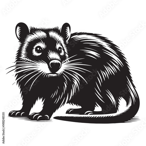 Scurry of the Outback: A Unique Collection of Bandicoot Vector Silhouettes Celebrating the Quirky Charm, Swift Movements, and Distinctive Shape of This Elusive Marsupial Species