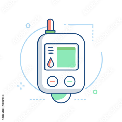 Glucometer icon representing diabetes monitoring.