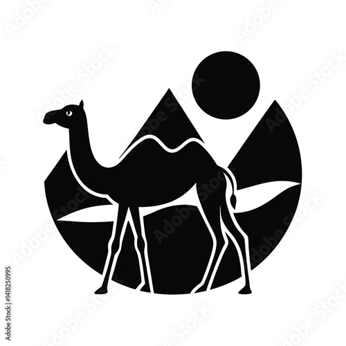 camels silhouette vector