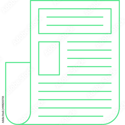 Press Release icon single vector illustration