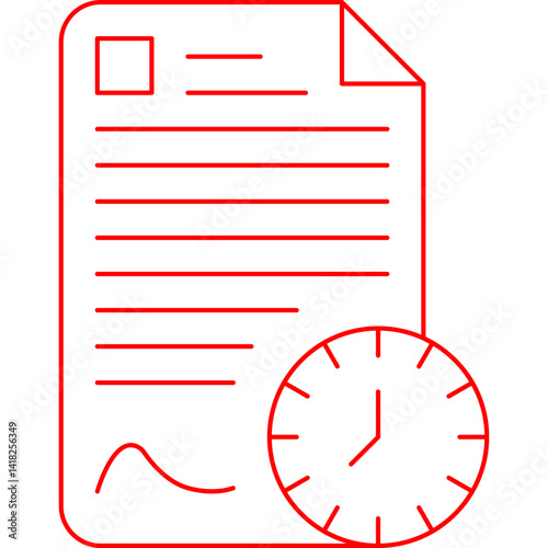 Longterm Contract icon single vector illustration