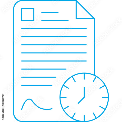 Longterm Contract icon single vector illustration