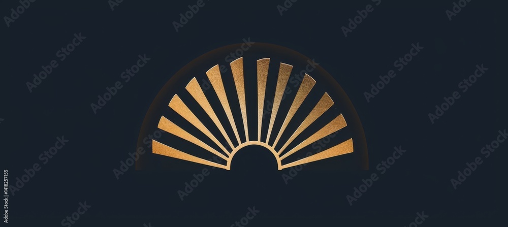 Modern Art Deco Logo Design with Gold Geometric and Minimalist Typography