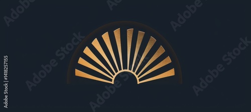 Obraz na płótnie Modern Art Deco Logo Design with Gold Geometric and Minimalist Typography w salonie