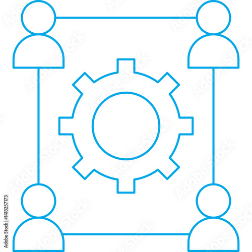 Team Support icon single vector illustration