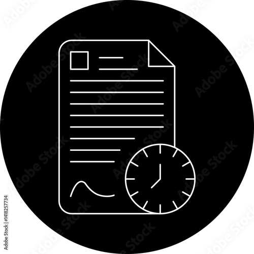 Longterm Contract icon single vector illustration