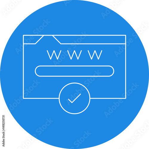 Domain Registration icon single vector illustration