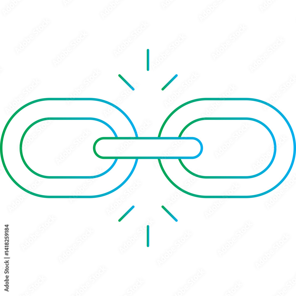 Obraz premium Link Building icon single vector illustration